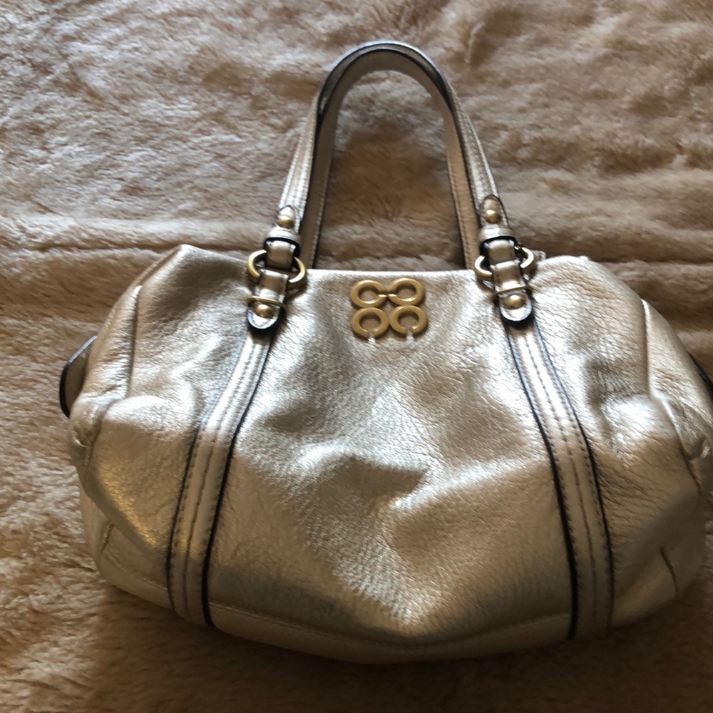 Coach Gold Shoulder Bag with Luxurious Metallic Finish